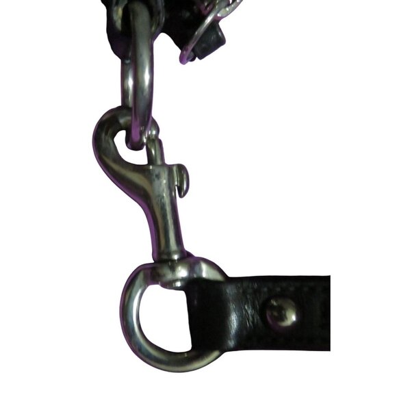 COACH 2005 Chelsea Black & Gray Signature Canvas & Suede Demi Sufflette Baguette - Picture 8 of 10